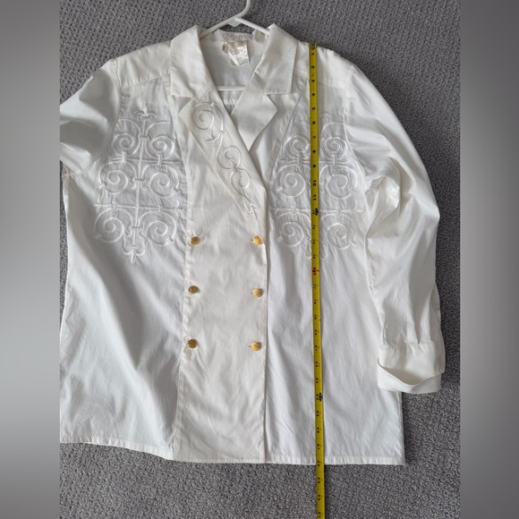 Escada Vintage Embroidered Blouse with Gold Buttons - Picture 6 of 9